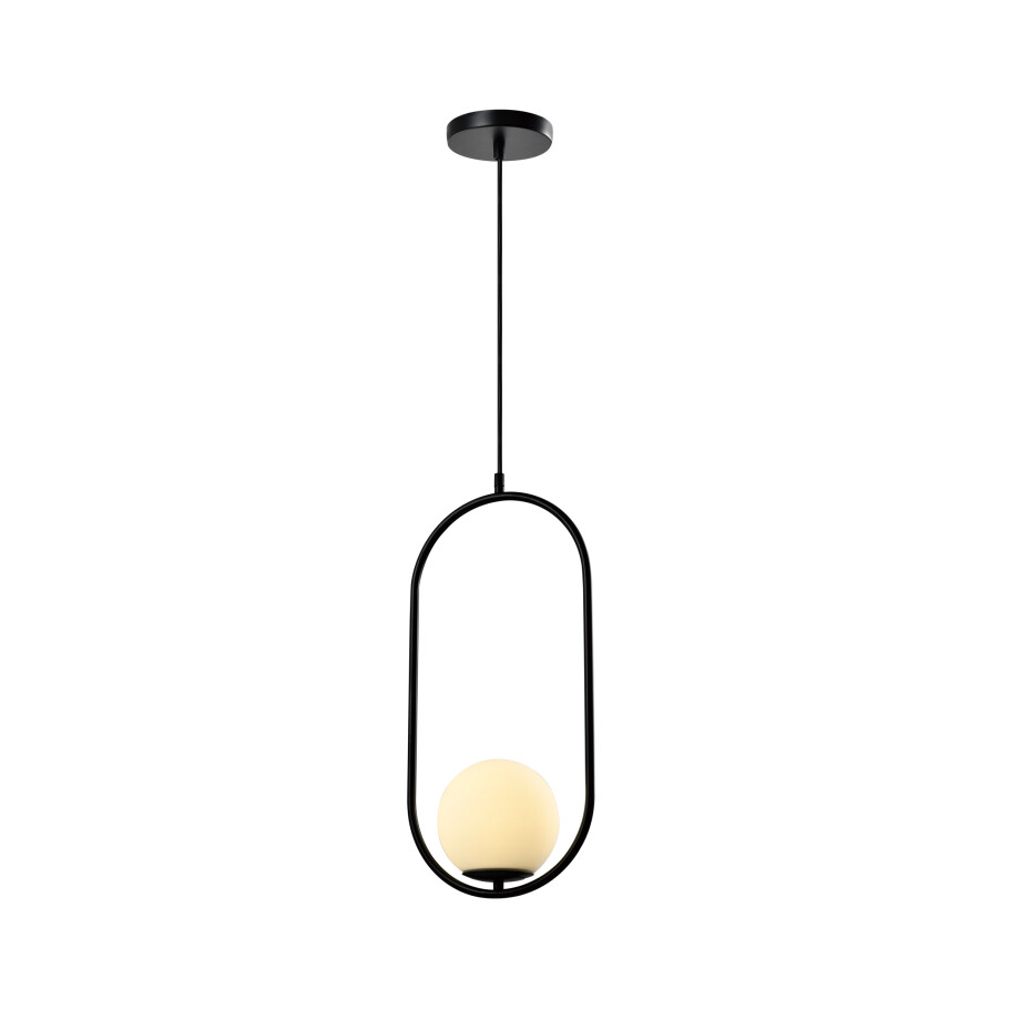 QUVIO Hanglamp modern - Langwerpig metalen frame - 15 x 25 x 51 cm - Zwart afbeelding 1