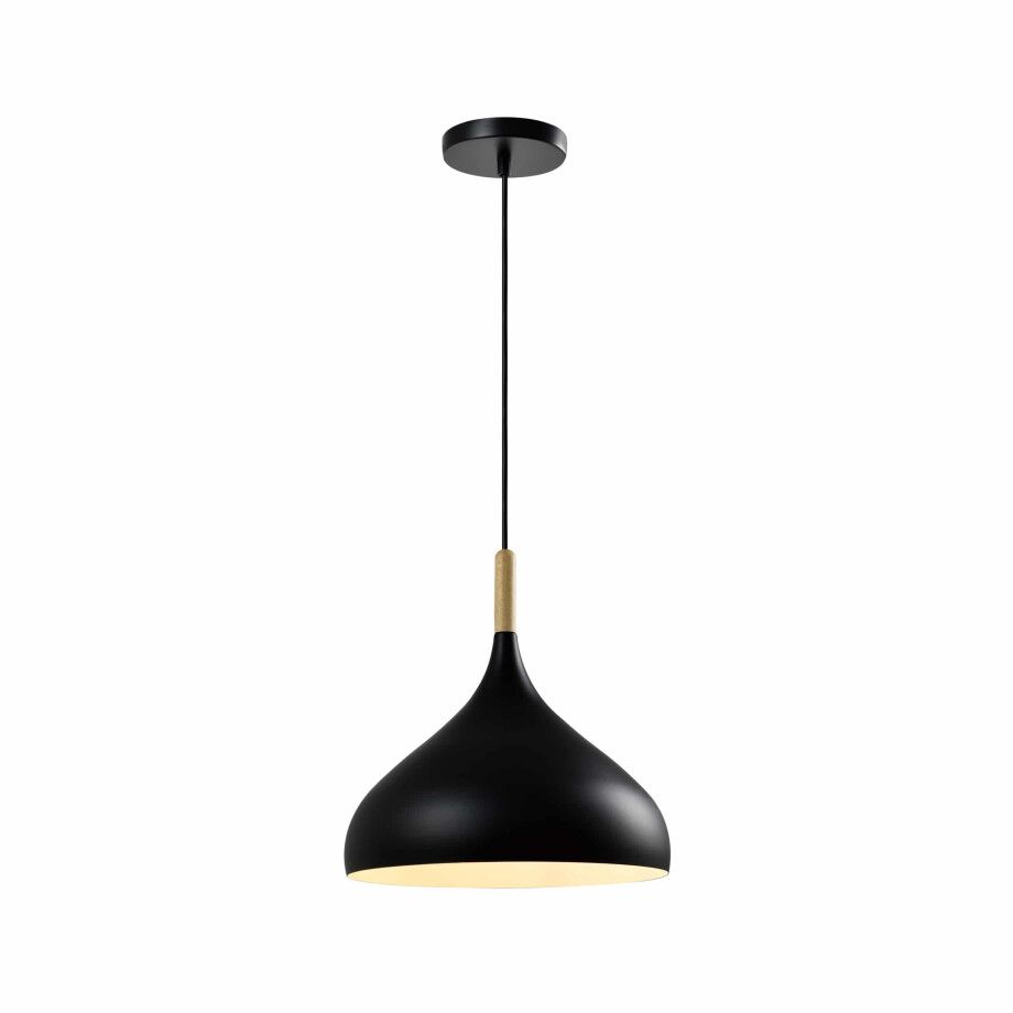 QUVIO Hanglamp Scandinavisch - Bolvormig - D 33 cm - Zwart afbeelding 1
