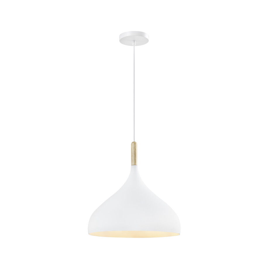 QUVIO Hanglamp Scandinavisch - Bolvormig - D 33 cm - Wit afbeelding 1