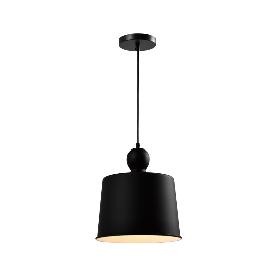 QUVIO Hanglamp retro - Vintage design - D 25 cm - Zwart afbeelding 1