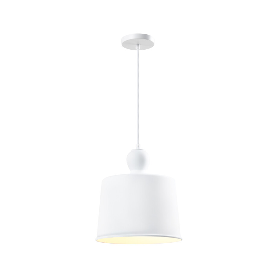 QUVIO Hanglamp retro - Vintage design - D 25 cm - Wit afbeelding 1