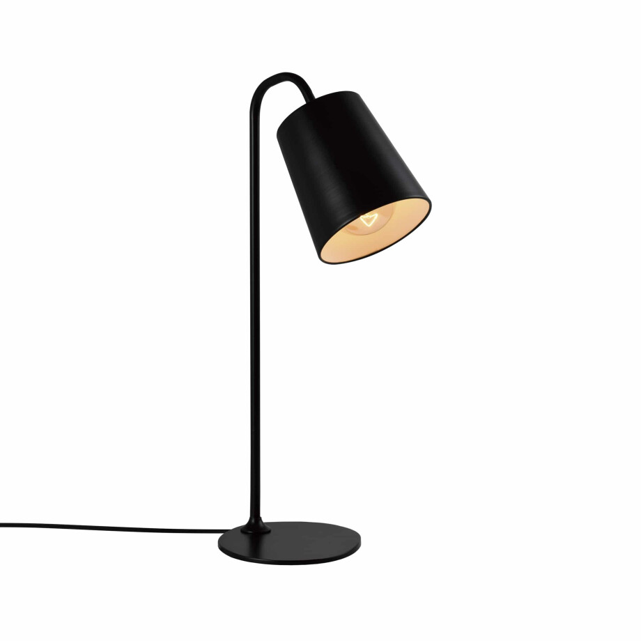 QUVIO Tafellamp retro - Simplistisch design - 16 x 57 cm (dxh) - Zwart afbeelding 1