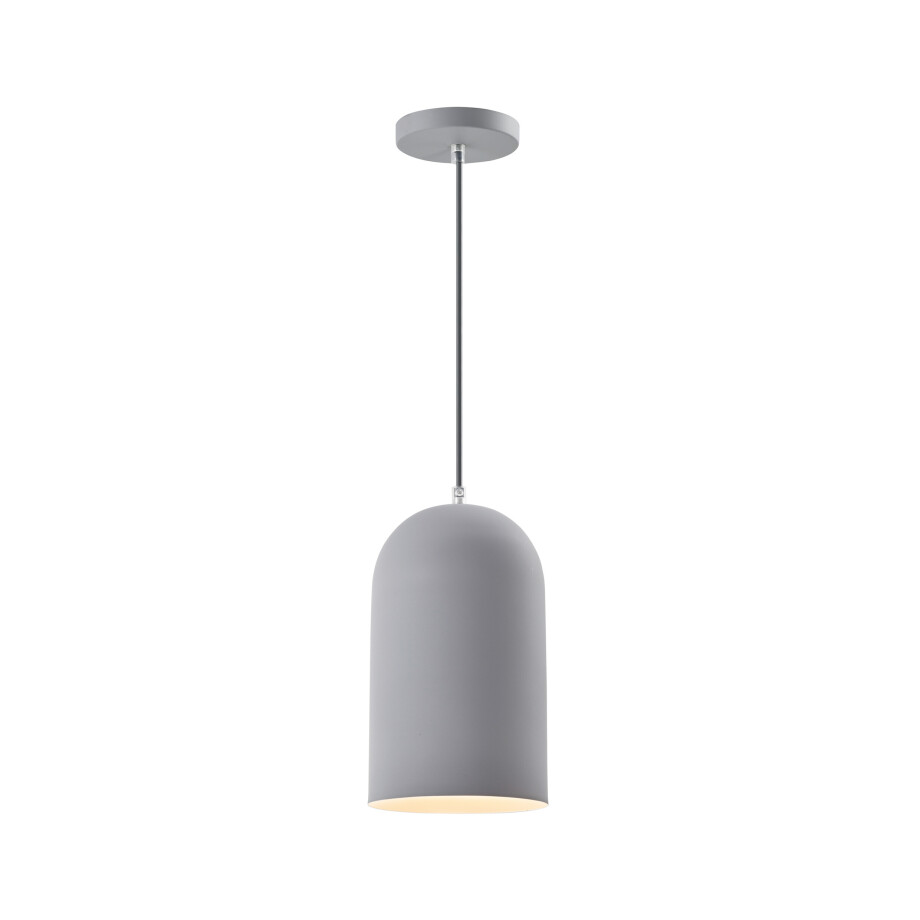 QUVIO Hanglamp industrieel - Kokerlamp - D 15 cm - Grijs afbeelding 1