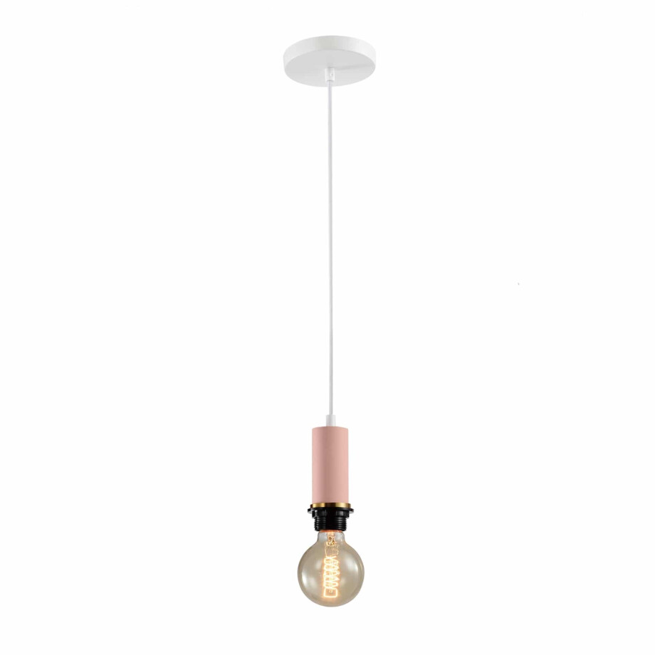 QUVIO Hanglamp modern - Minimalistisch - Diameter 4,5 cm - Roze afbeelding 1
