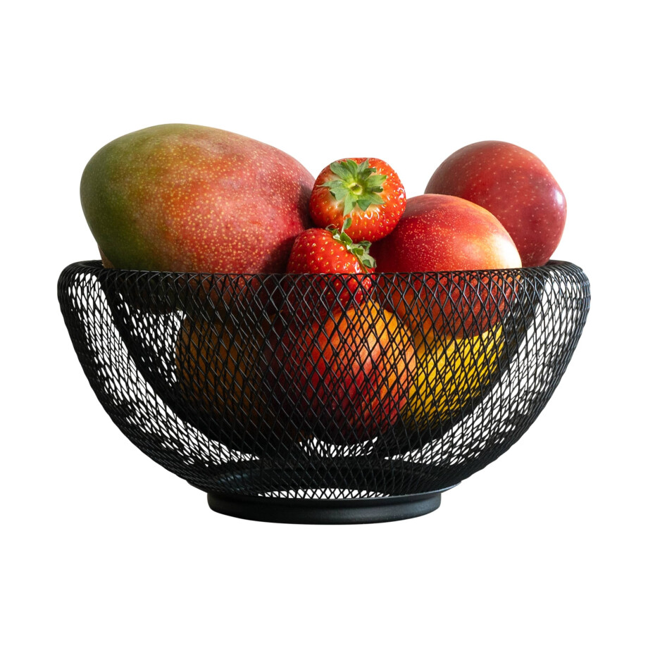 QUVIO Fruitschaal - Dubbelwandig - Draadstaal afbeelding 1
