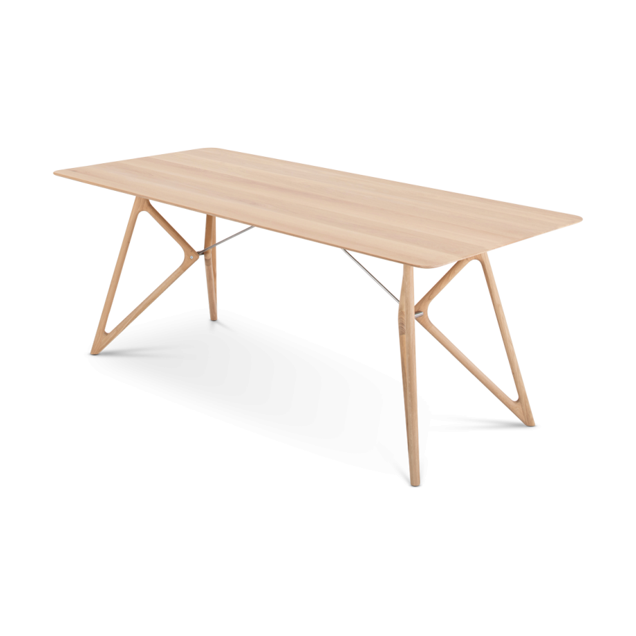 Tink table houten eettafel whitewash - 160 x 90 cm afbeelding 1