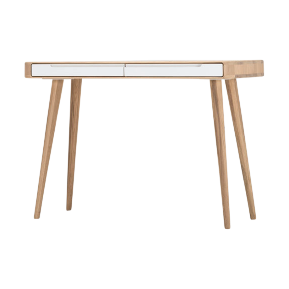 Ena dressing table houten kaptafel whitewash - 110 x 42 cm afbeelding 1