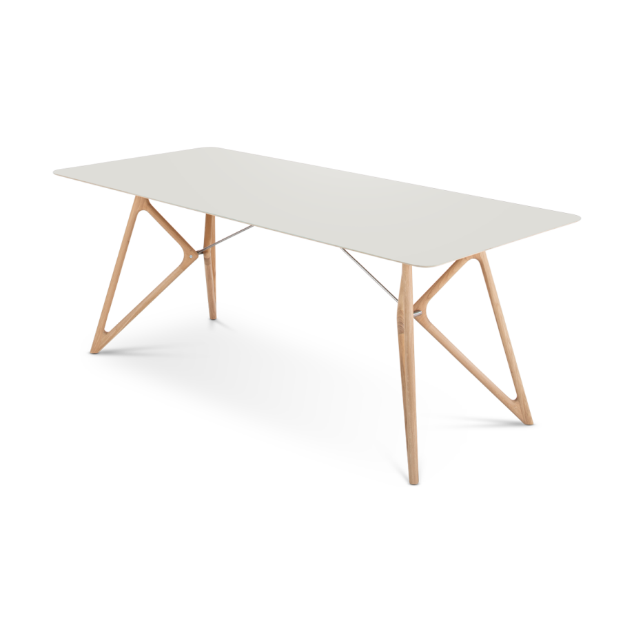 Tink table houten eettafel whitewash - met linoleum tafelblad mushroom - 180 x 90 cm Tink table houten eettafel whitewash - met linoleum tafelblad mushroom - 180 x 90 cm afbeelding 1