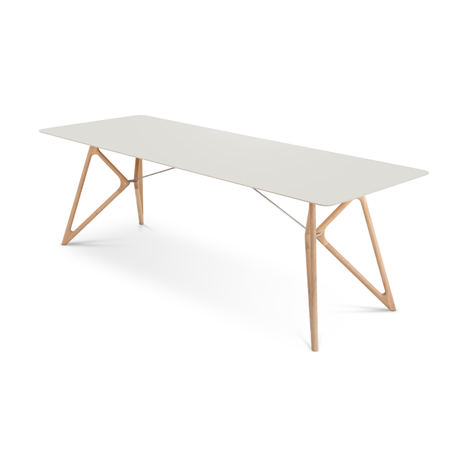 Tink table houten eettafel whitewash - met linoleum tafelblad mushroom - 240 x 90 cm Tink table houten eettafel whitewash - met linoleum tafelblad mushroom - 240 x 90 cm afbeelding 1