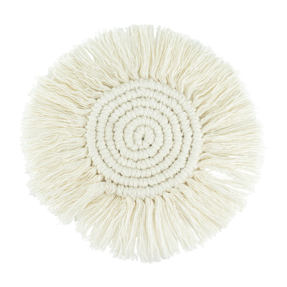 Krumble onderzetter macramé - Katoen - 18 cm afbeelding 1