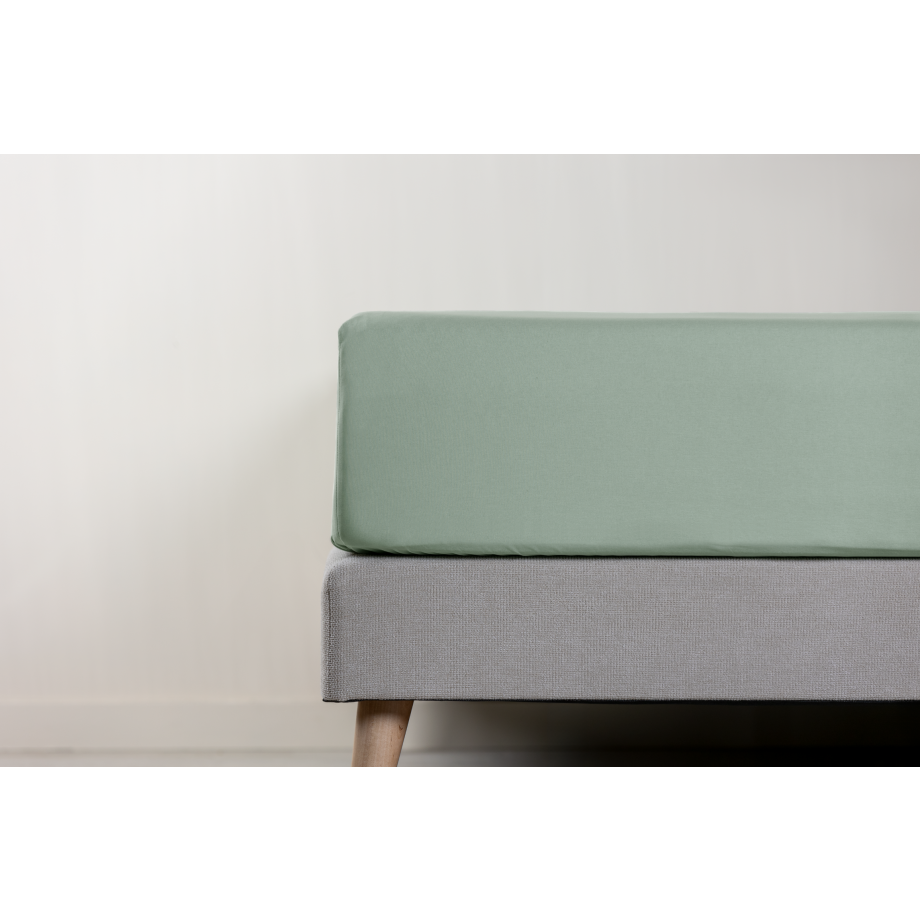 NL BL Emma Topper Cover Percale 180x210 Green afbeelding 