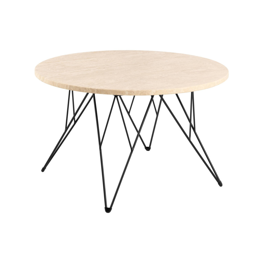 Bendt Ronde Salontafel 'Nadia' Travertin, 80cm afbeelding 1