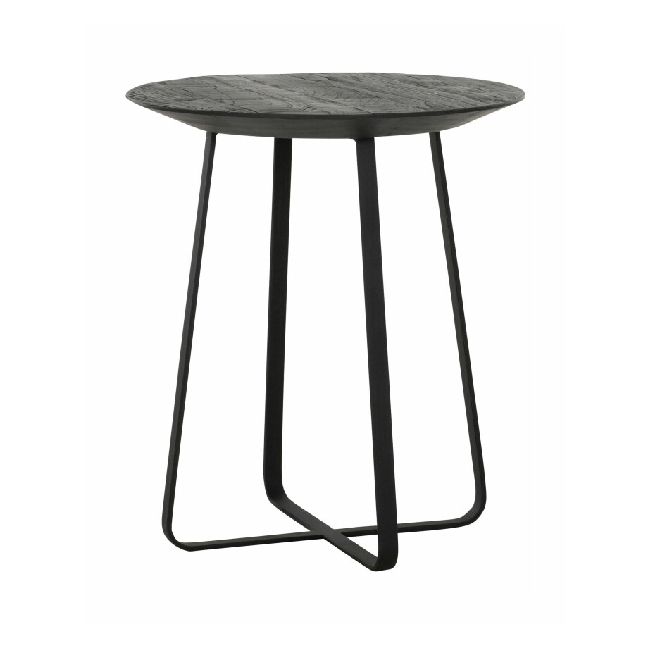 DTP Home Bijzettafel 'Neptunes' Teakhout, 40cm, kleur Zwart DTP Home Bijzettafel 'Neptunes' Teakhout, 40cm, kleur Zwart afbeelding 1
