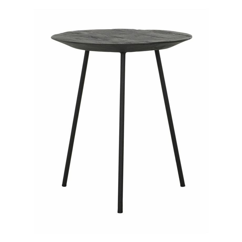 DTP Home Bijzettafel 'Jupiter' Teakhout, 40cm, kleur Zwart DTP Home Bijzettafel 'Jupiter' Teakhout, 40cm, kleur Zwart afbeelding 1