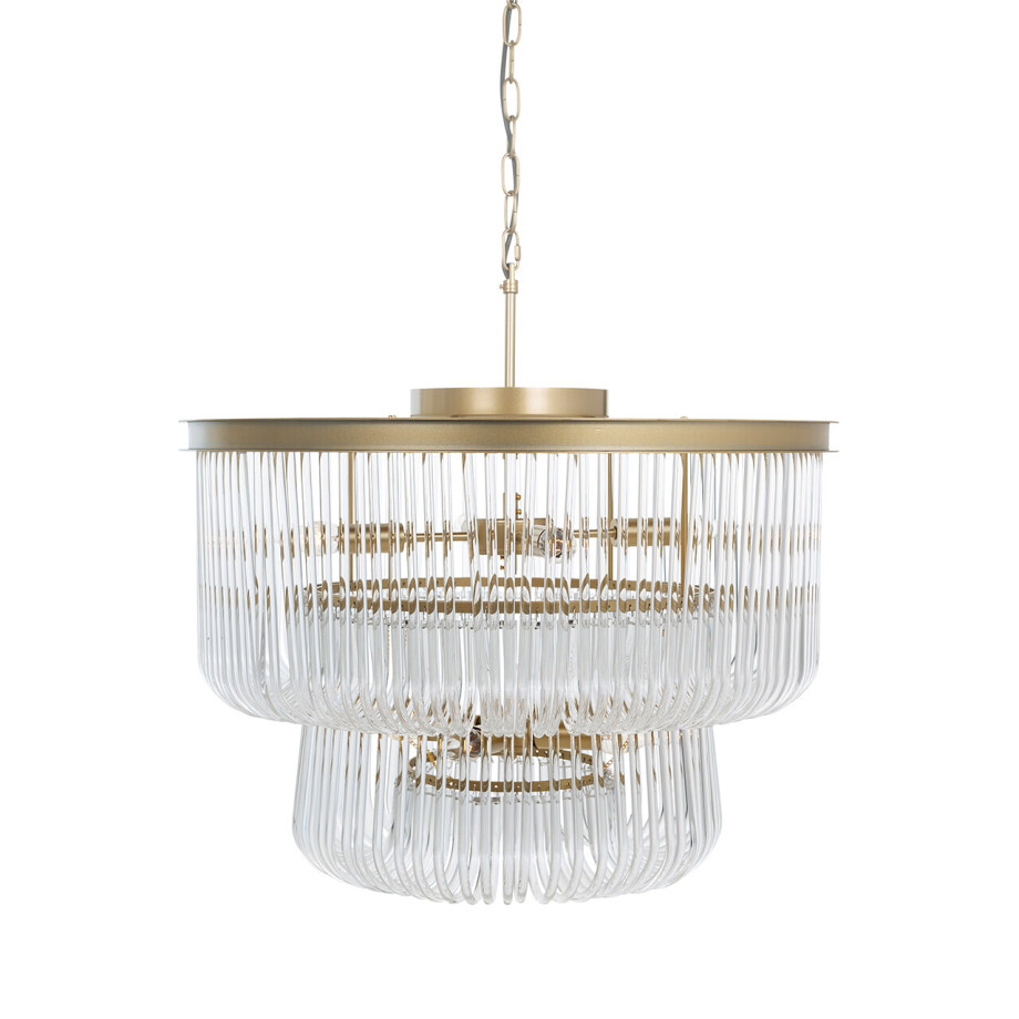 Richmond Hanglamp 'Romy' Glas, kleur Brushed Gold Richmond Hanglamp 'Romy' Glas, kleur Brushed Gold afbeelding