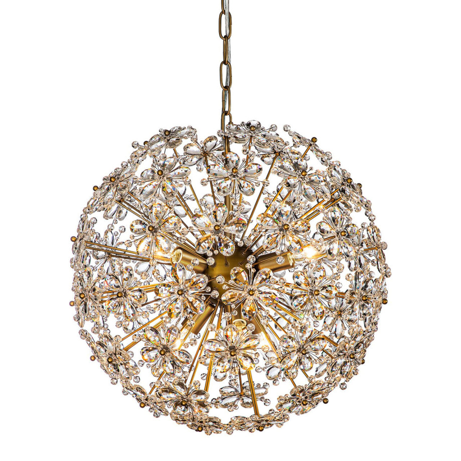 Richmond Hanglamp 'Cyntha' Crystal, kleur Brons afbeelding 