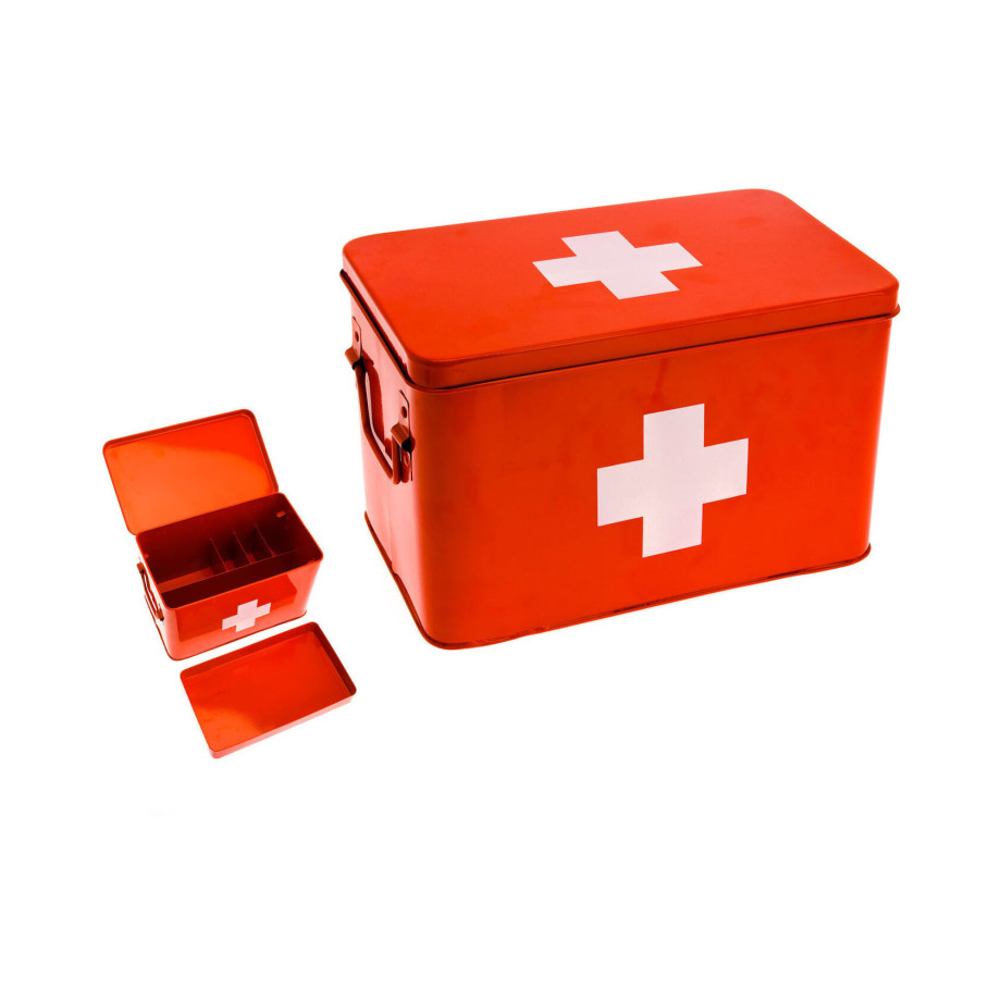 present time Medicijnbox 'Cross Large' kleur Rood afbeelding 1