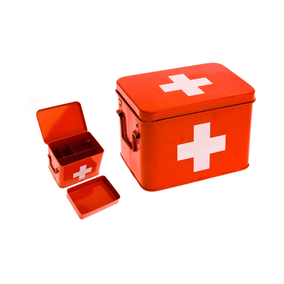 present time Medicijnbox 'Cross Medium' kleur Rood afbeelding 1