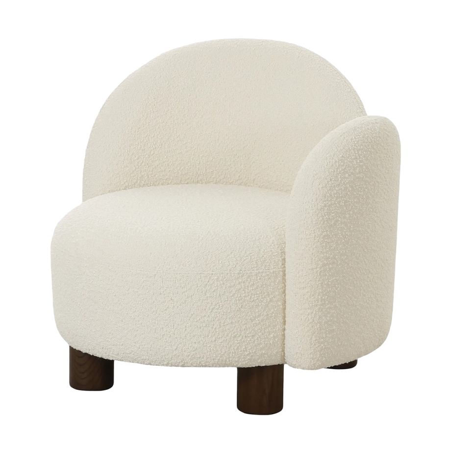 Isabeau fauteuil bouclé wit Isabeau fauteuil bouclé wit afbeelding 1