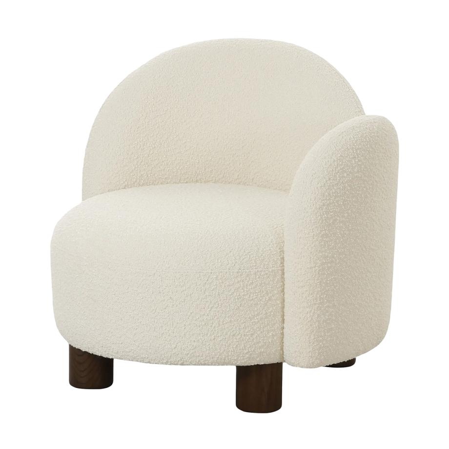 Isabeau fauteuil bouclé wit afbeelding 1