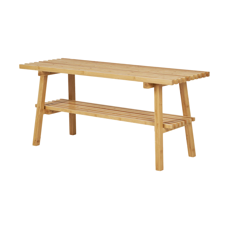 Mike bamboe bankje naturel - 70 x 45 cm Mike bamboe bankje naturel - 70 x 45 cm afbeelding 1