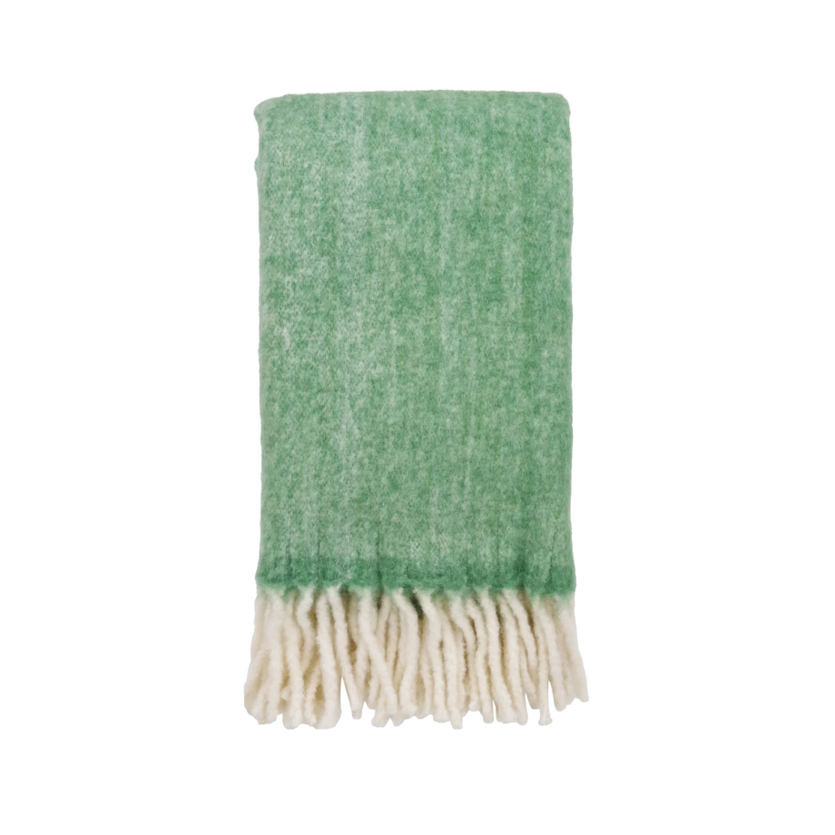 Petra wollen plaid groen - 170 x 130 cm Petra wollen plaid groen - 170 x 130 cm afbeelding 1