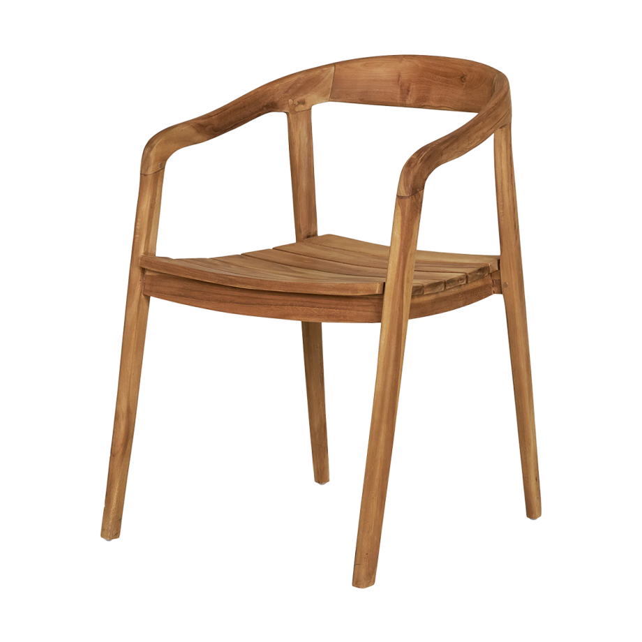 Claudette houten tuinstoel naturel Claudette houten tuinstoel naturel afbeelding 1