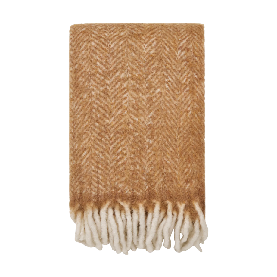 Bo plaid licht bruin - 170 x 130 cm afbeelding 1