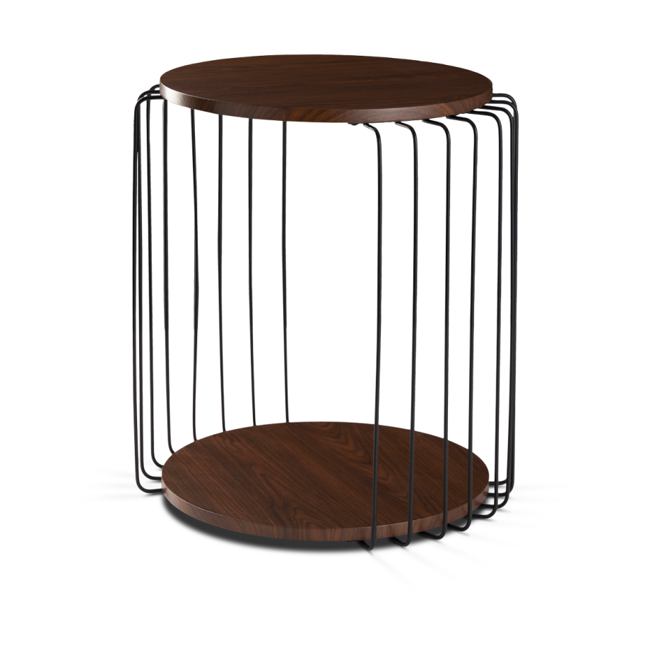 Yuki houten salontafel walnoot - Ø 46 cm Yuki houten salontafel walnoot - Ø 46 cm afbeelding 1