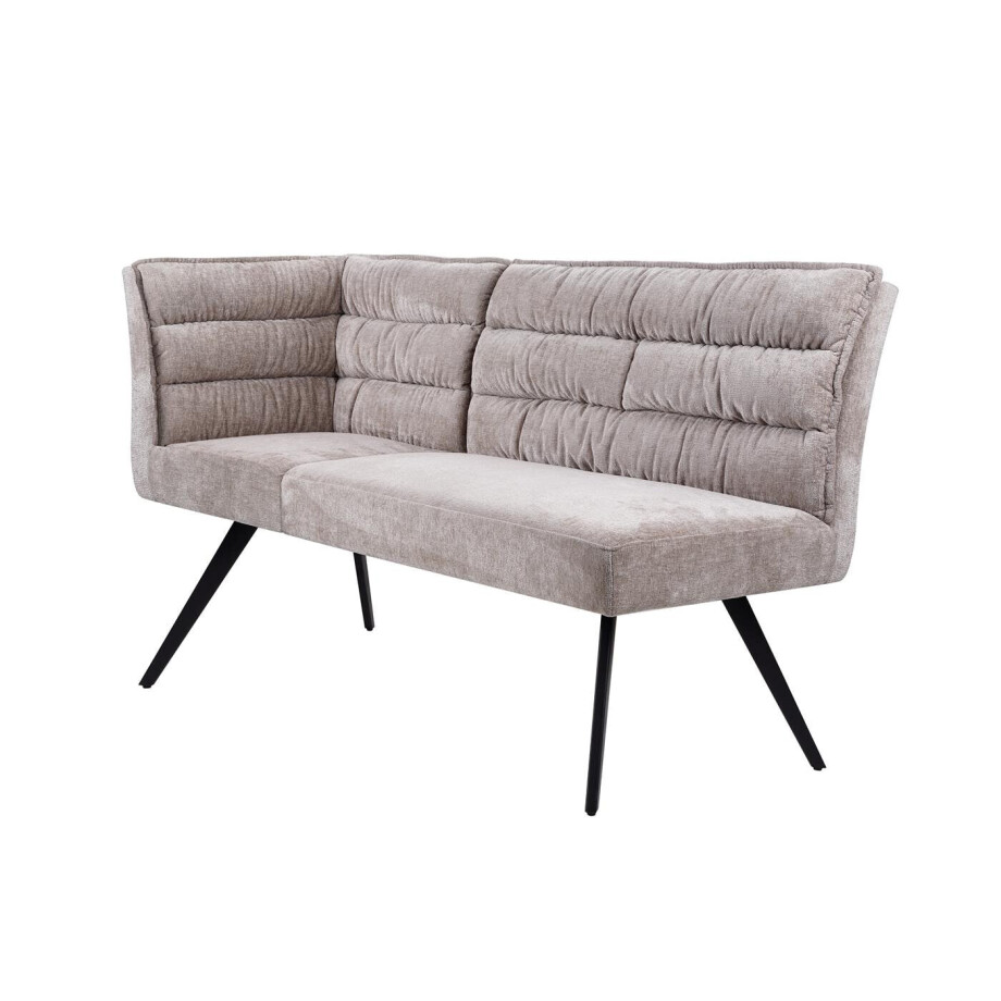 Tower Living Hoek Eetkamerbank 'Rosora' Rechts, Chenille, kleur Beige afbeelding 