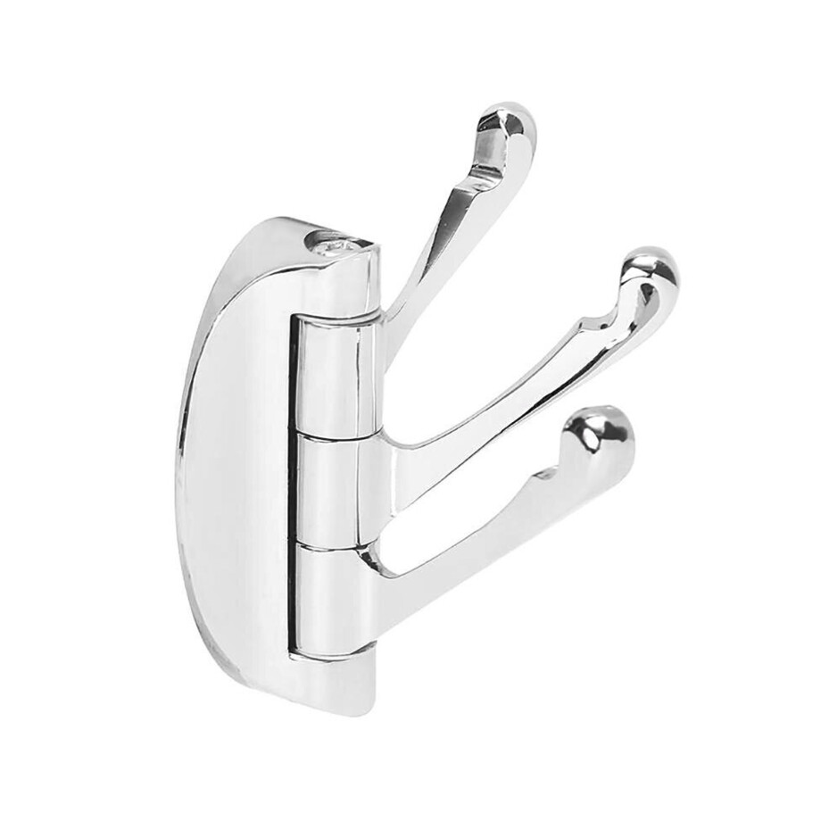 QUVIO Wandhaak / Handdoekhaak - 3 haken - RVS afbeelding 1