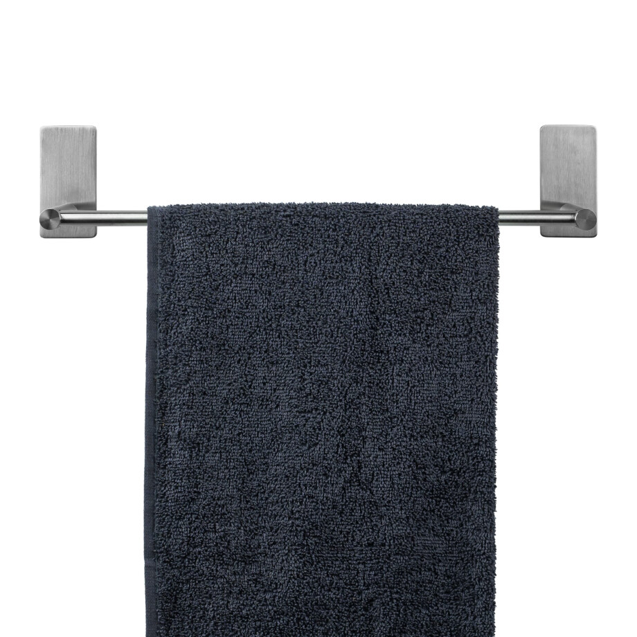 QUVIO Handdoekhouder - RVS - 9 x 45 x 6 cm - Zilver afbeelding 1
