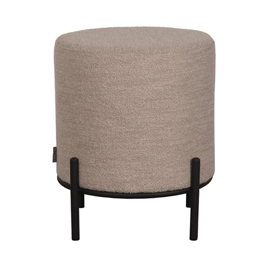LABEL51 Hocker 'Troy' Bouclé, 41cm, kleur Naturel afbeelding 1