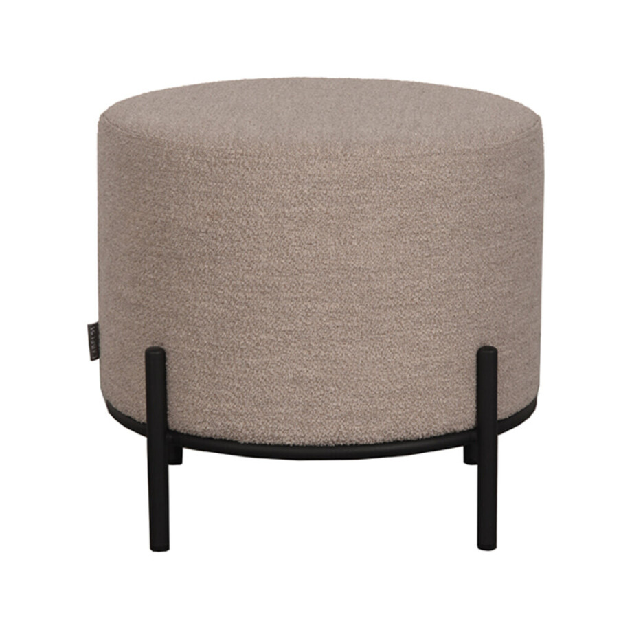 LABEL51 Hocker 'Troy' Bouclé, 46cm, kleur Naturel afbeelding 1