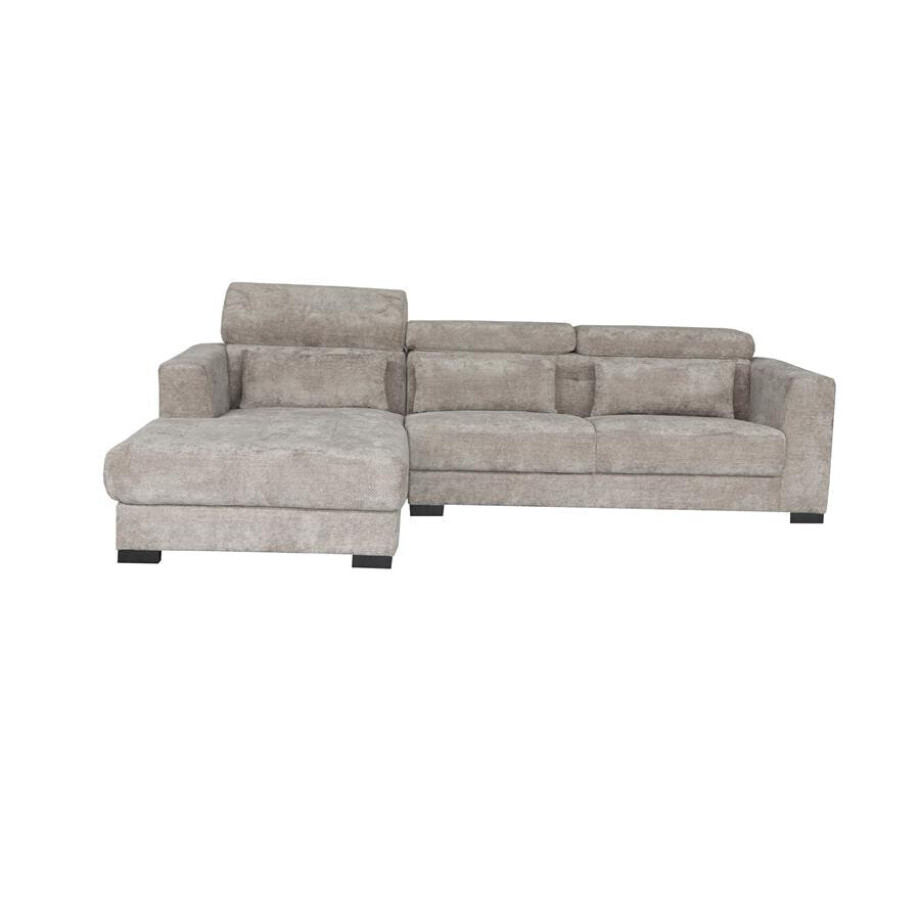 Tower Living 3-zits Loungebank 'Brighton' Links, kleur Taupe afbeelding 1