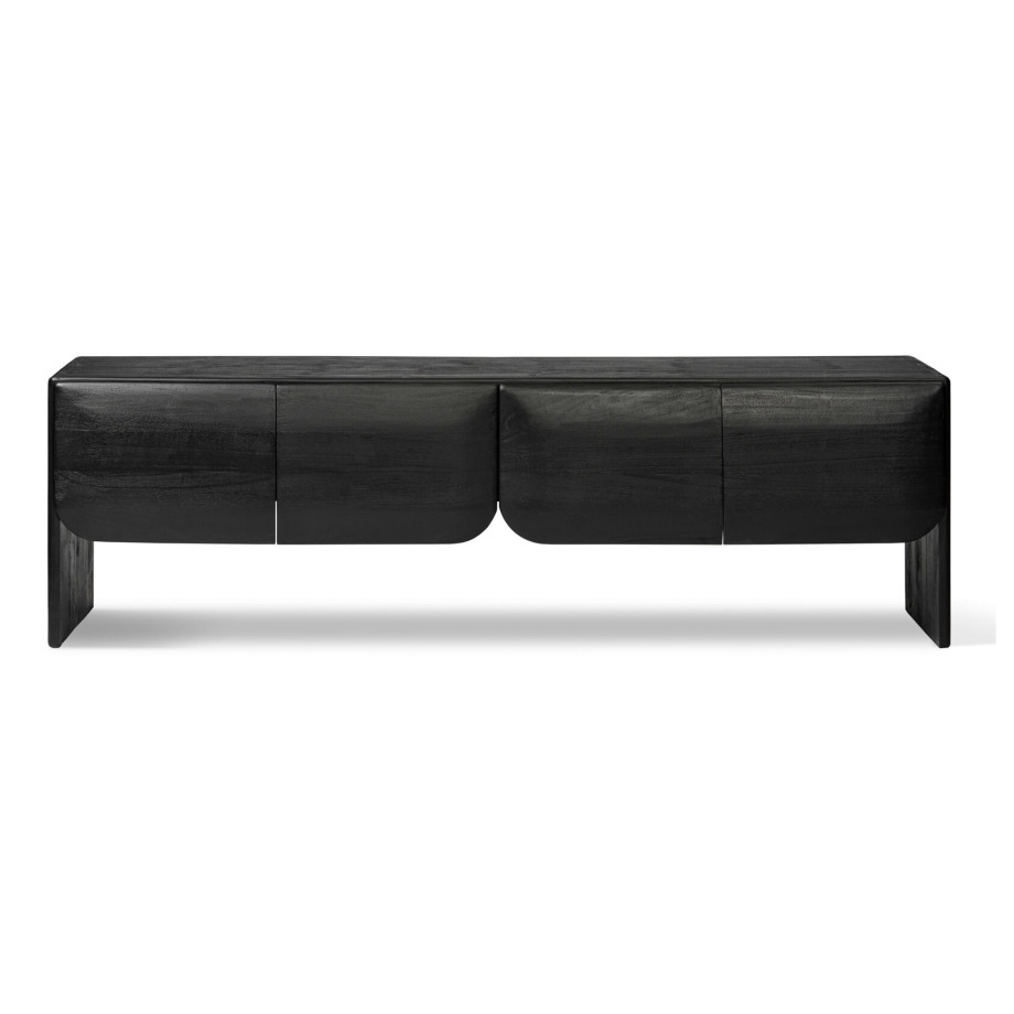 Jesper Home TV-meubel 'Mehamn' Mindihout, 200cm, kleur Zwart afbeelding 1