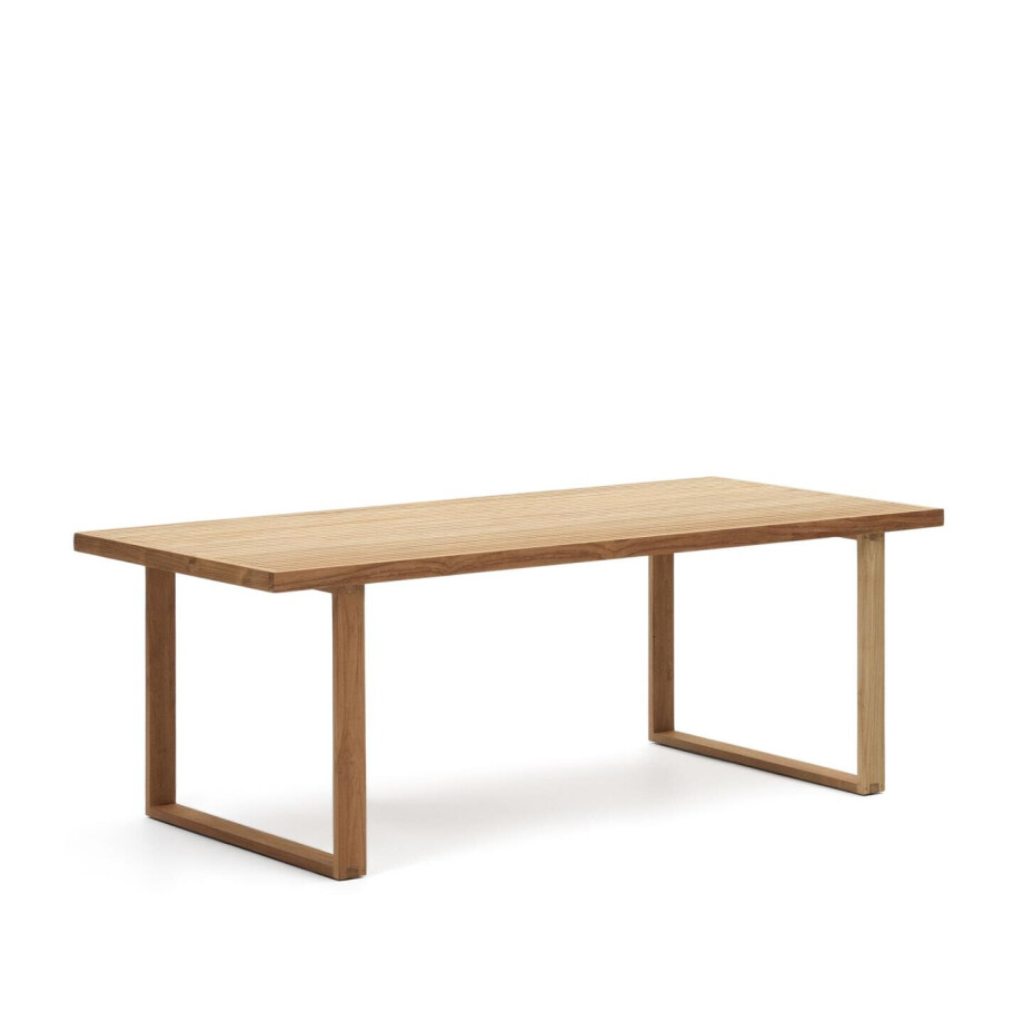Kave Home Outdoor Eettafel 'Canadell' Teakhout, 220 x 100cm Kave Home Outdoor Eettafel 'Canadell' Teakhout, 220 x 100cm afbeelding 1