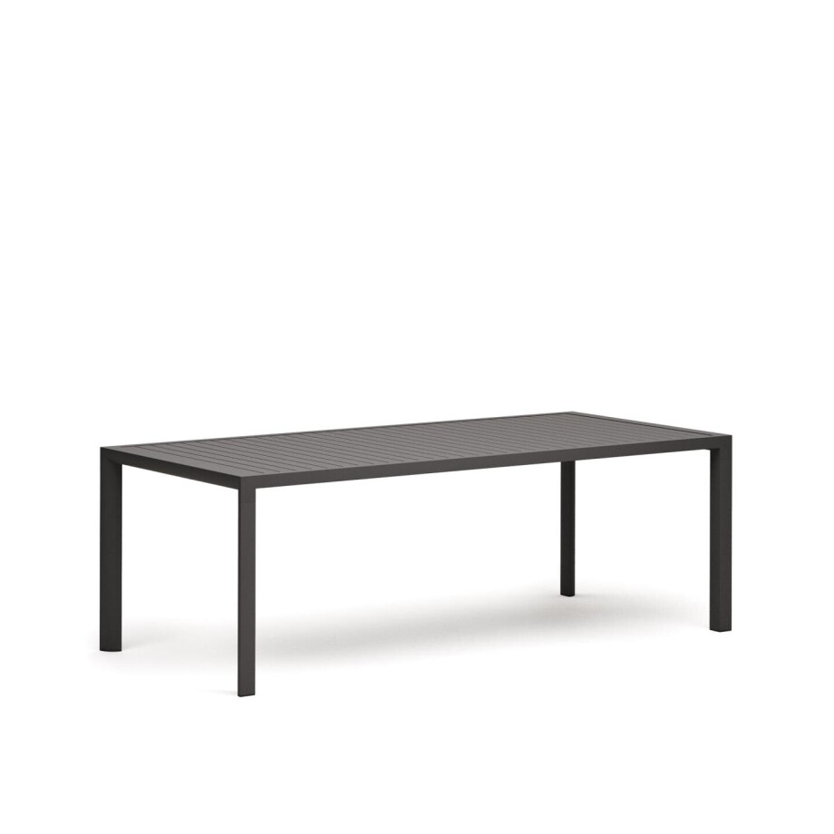 Kave Home Tuintafel 'Culip' 220 x 100cm, kleur Donkergrijs Kave Home Tuintafel 'Culip' 220 x 100cm, kleur Donkergrijs afbeelding 1