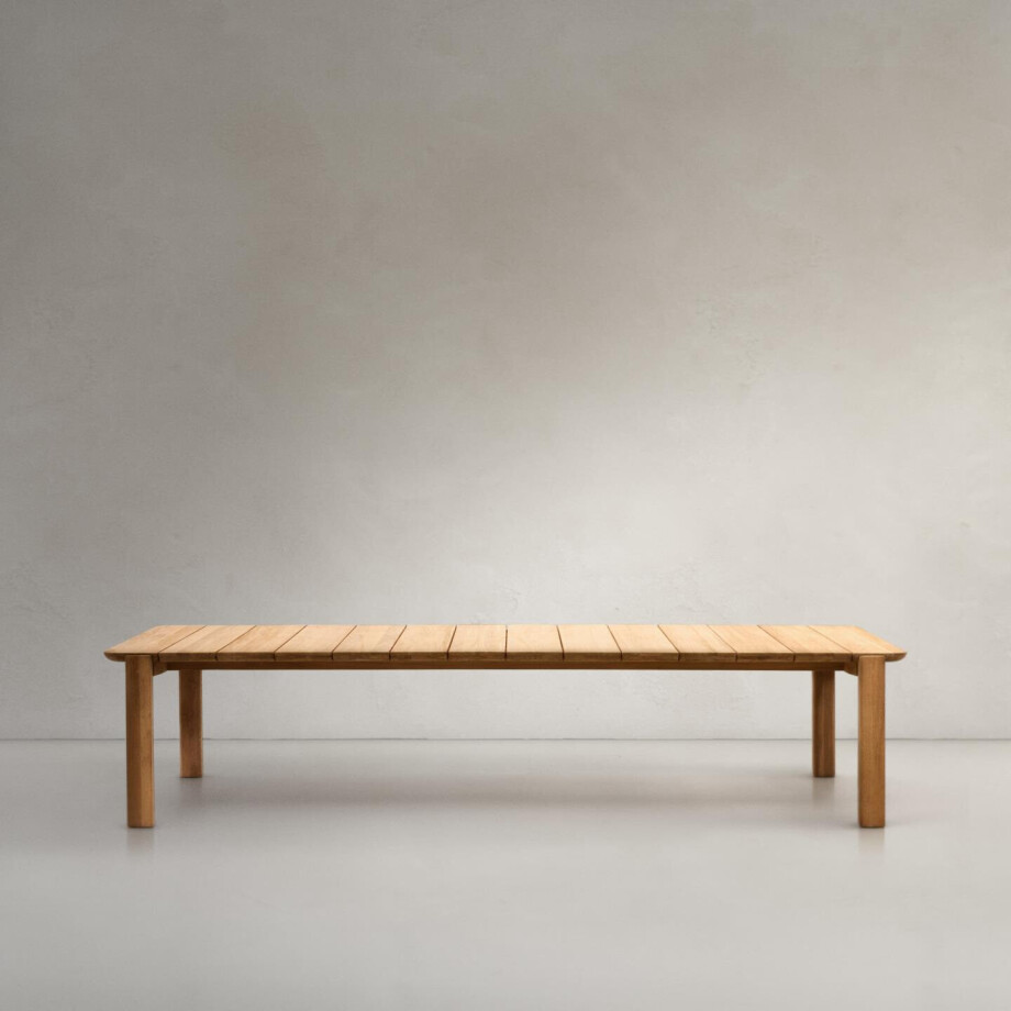 Kave Home Eettafel 'Icaro' Teakhout, 220 x 102cm afbeelding 1