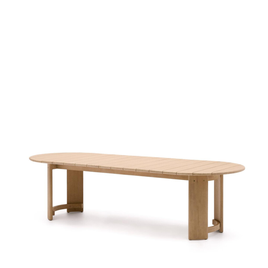 Kave Home Ovale Eettafel 'Xoriguer' Eucalyptushout, 280 x 110cm afbeelding 1