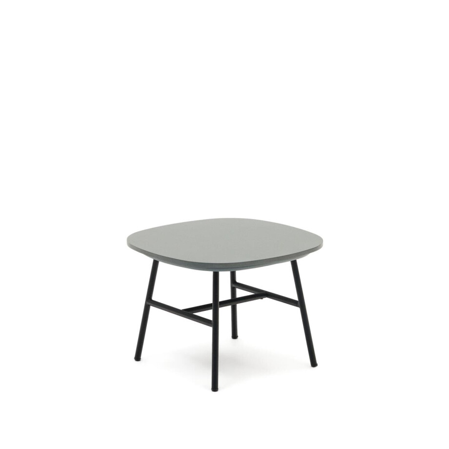 Kave Home Loungetafel 'Bramant' Cement, 60 x 60cm, kleur Grijs/Zwart afbeelding 1