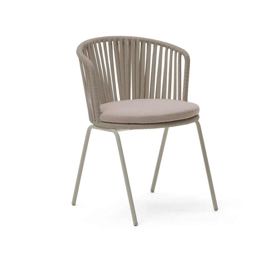 Kave Home Tuinstoel 'Saconca' Gevlochten touw, kleur Beige Kave Home Tuinstoel 'Saconca' Gevlochten touw, kleur Beige afbeelding 1
