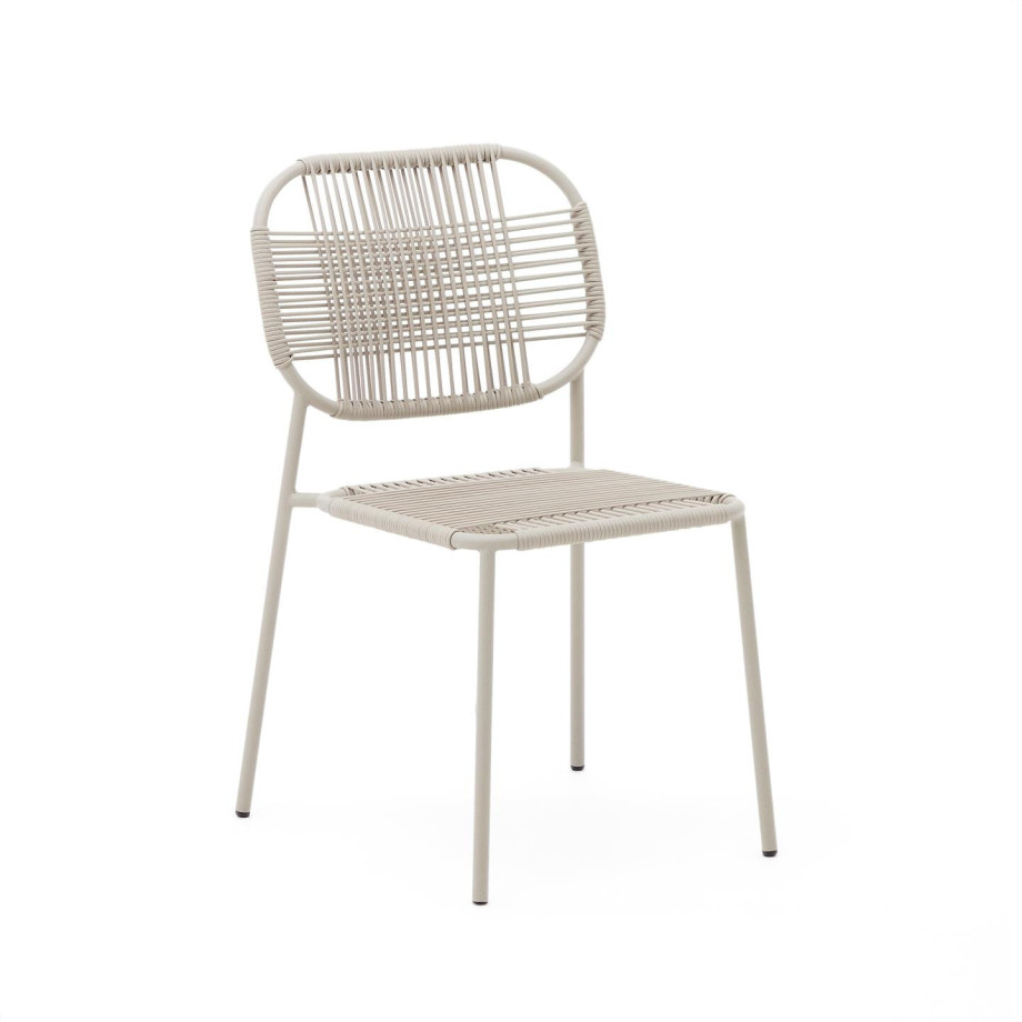 Kave Home Eetkamerstoel 'Talaier' Touw, kleur Beige afbeelding 1