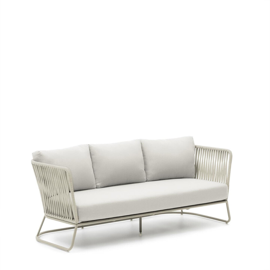 Kave Home 3-zits Loungebank 'Saconca' Gevlochten touw, kleur Grijs afbeelding 1