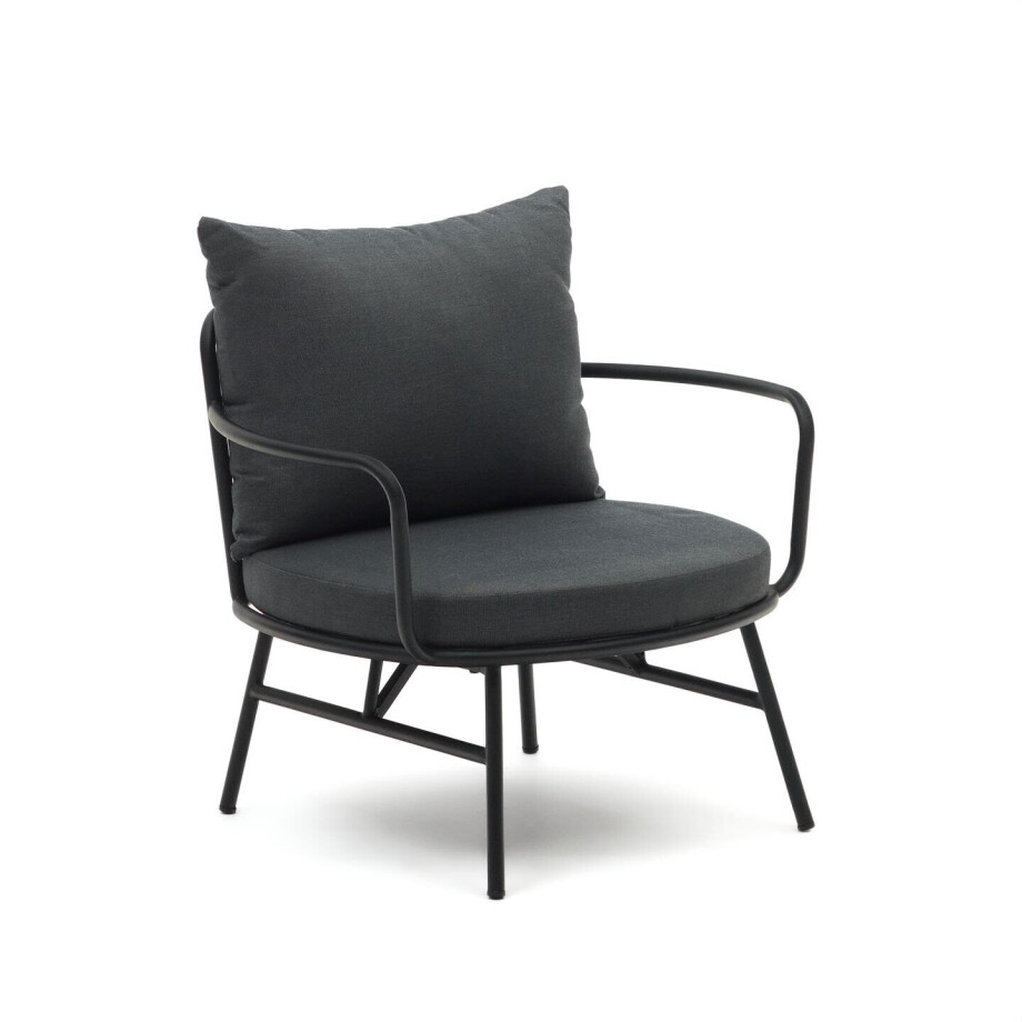 Kave Home Outdoor Fauteuil 'Bramant' kleur Zwart afbeelding 1