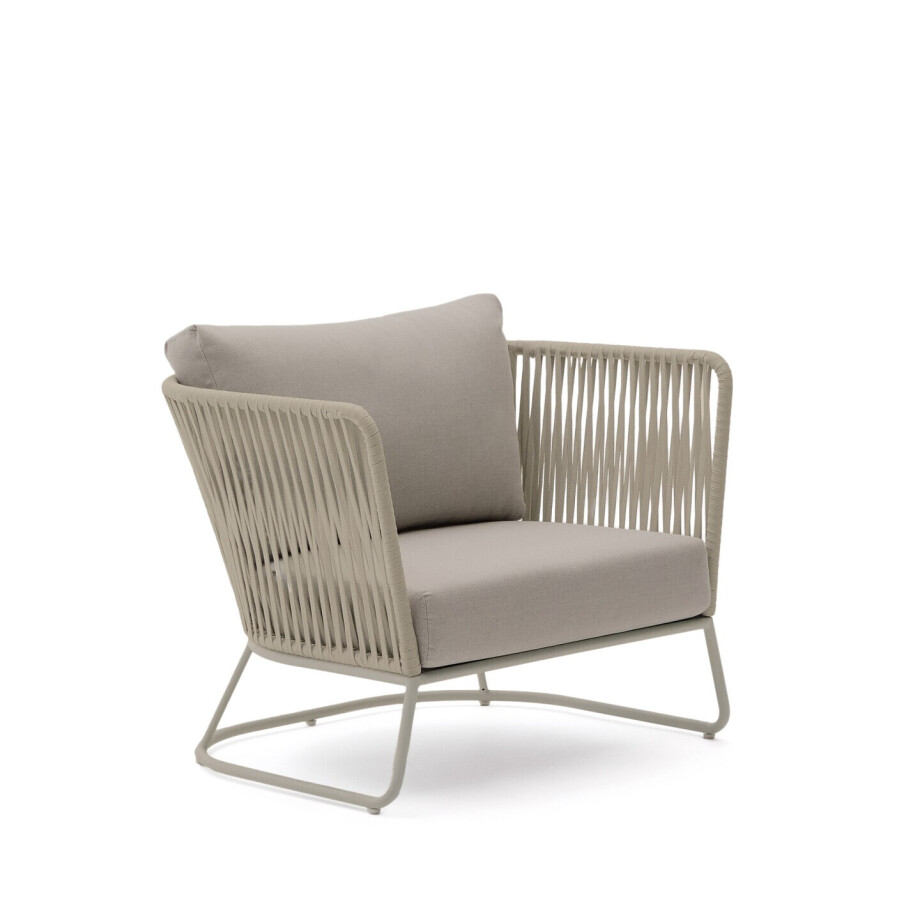 Kave Home Outdoor Fauteuil 'Saconca' Gevlochten touw, kleur Beige afbeelding 1
