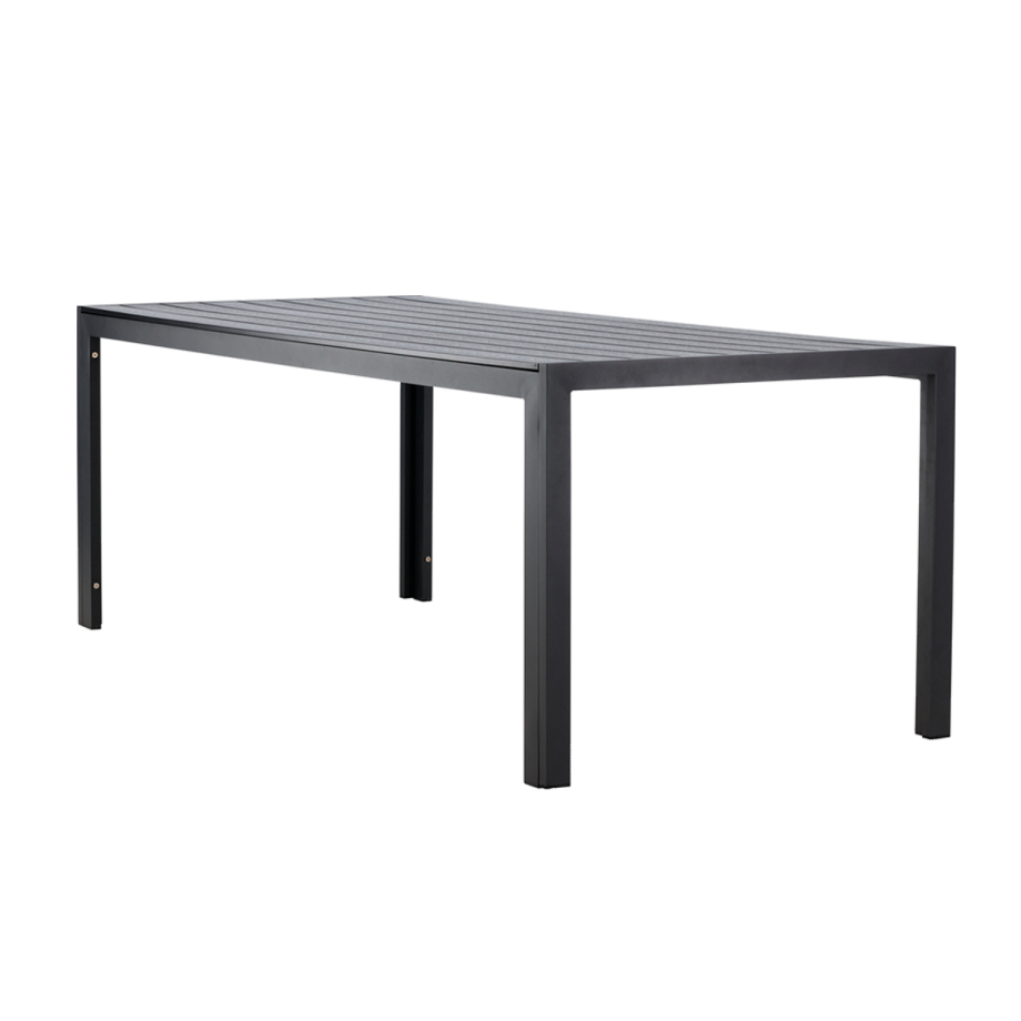 Joas polywood tuin eettafel zwart - 205 x 90 cm afbeelding 1