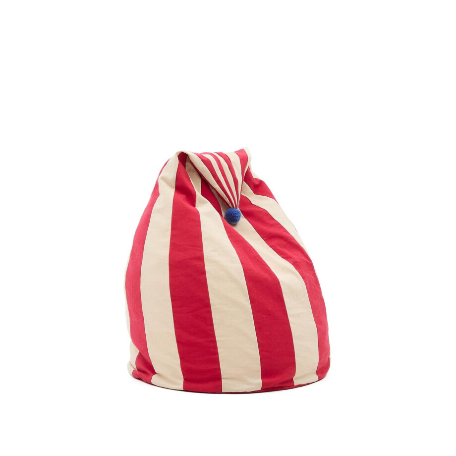 Kave Home Poef 'Olvi' kleur Rood/Beige afbeelding 1