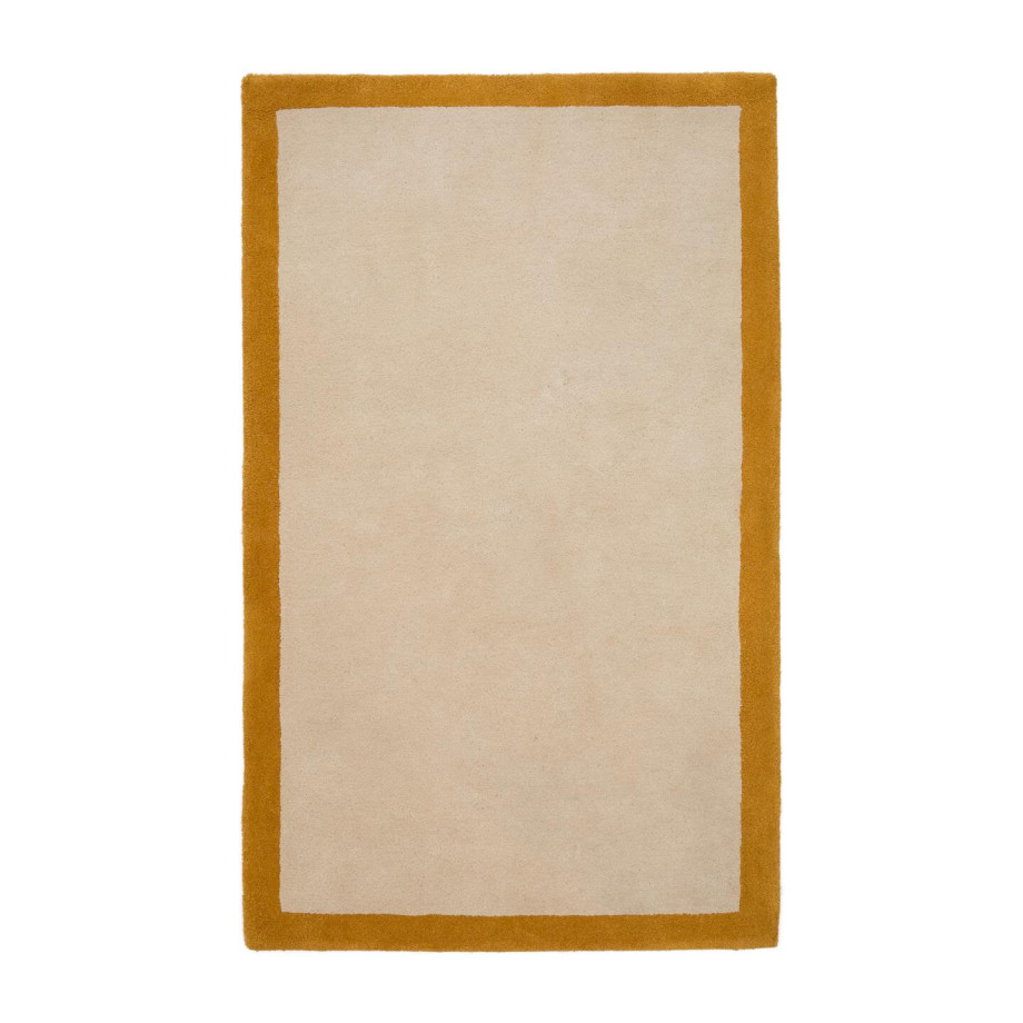 Kave Home Vloerkleed 'Nalim' 90 x 150cm, kleur Mosterdgeel afbeelding 1