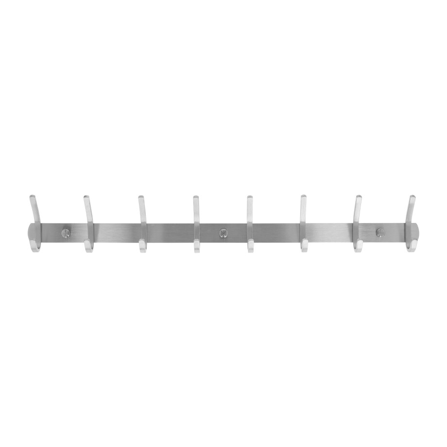 QUVIO Kapstok met 8 haken - Zilver - RVS afbeelding 1